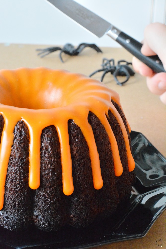 recette du bundt cake au chocolat d'Halloween
